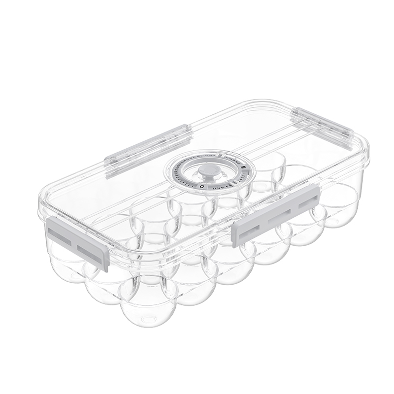 Bin stórála uibhe 18-chomhaireamh cruaite le lid lorgaire ama 